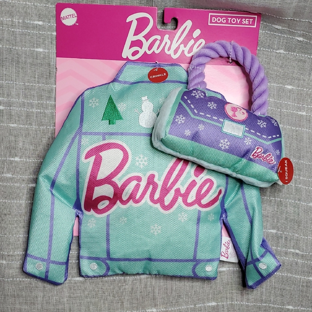 Barbie Purple Pet Toy Set‎ with Squeaky Purse